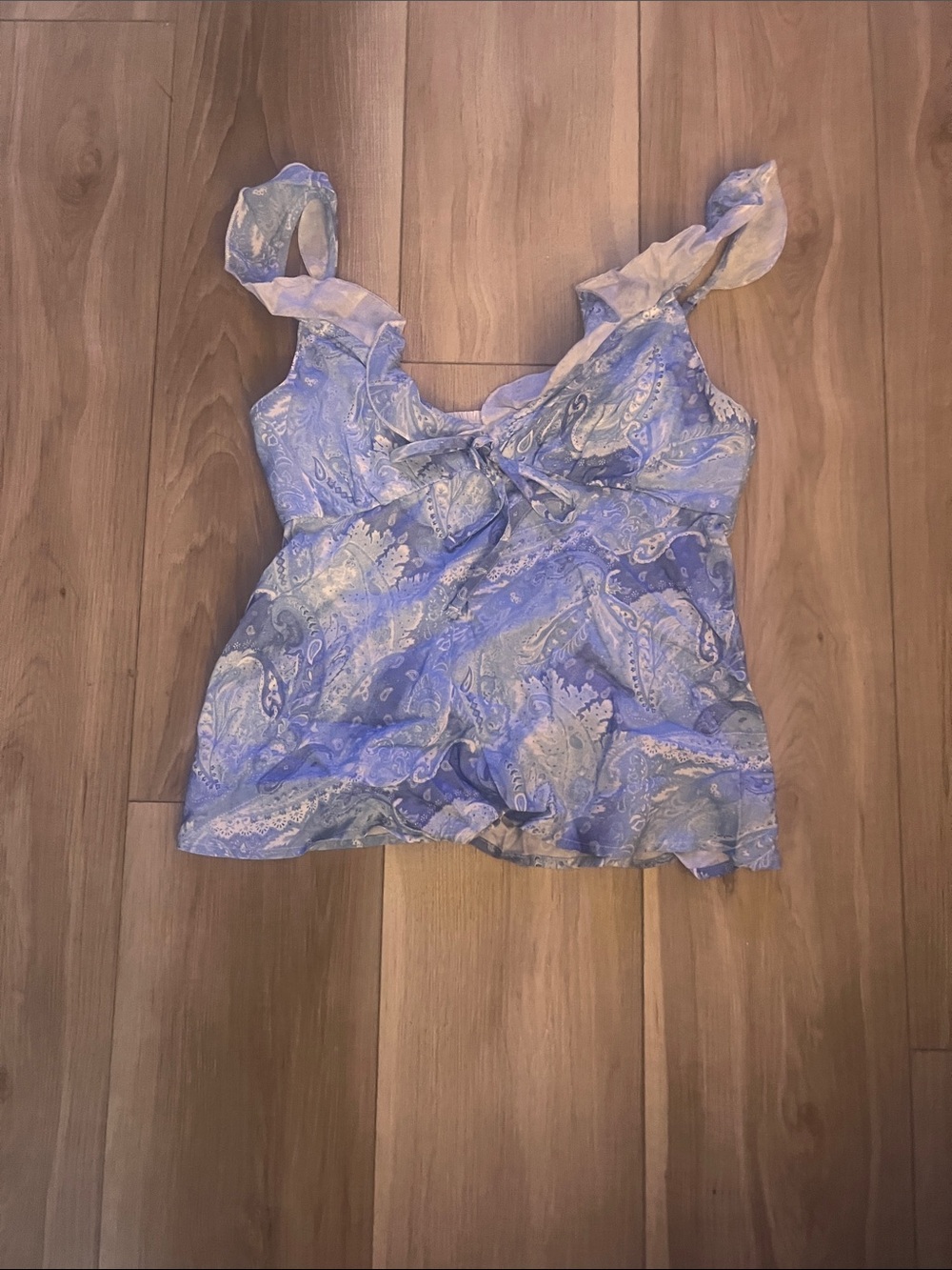Hollister Blue Paisley Tie-Front Camisole
